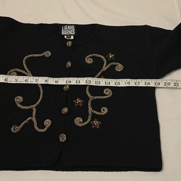 Lianne barnes cropped knit vintage sweater size m - Picture 5 of 9